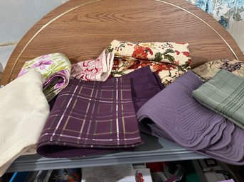 Huge Lot Of Table Runners, Table Cloths And Placemats