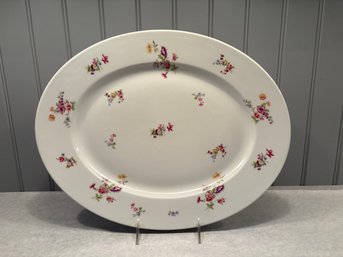L.BERNARDAUD & Co Limoges - Fine French LIMOGES Oval Porcelain Floral Platter