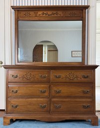 Quality Solid Wood Mirrored Double Dresser Broyhill?