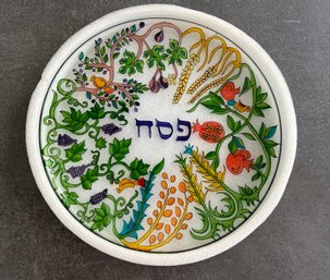 Glass Painted Pesach Plate & Dishes