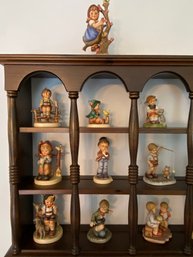 Goebel Figurine Collection And Shelf