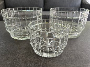 Cut Crystal Trio Serving Bowls