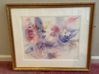 Framed Watercolor 'Fantasy' By Mary Napoletano