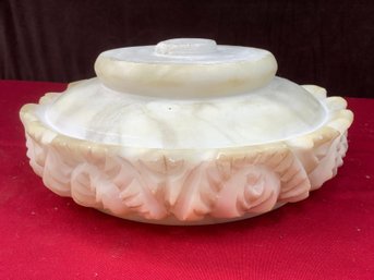 White Marble Pedestal Top