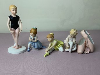 Vintage Porcelain Ballerina Figurines Lot Of 5