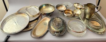 Large Lot Of Silverplate