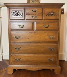 Solid Wooden Colonial Style Tall Chest Of Drawers Broyhill?