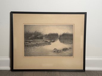 Vintage Ella Fillmore Lillie 'The Secret Place' Pencil Signed Framed Print