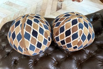 Pair Of Custom Spherical Pillows