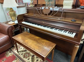 Sohmer And Co. Upright Piano And Bench