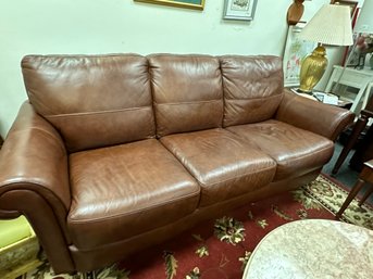 3 Cushion  Leather Sofa