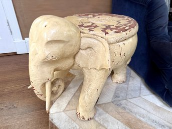 Fabulous Vintage Solid Wood Elephant Side Table (2 Of 2)