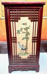 Vintage Japanese Hand Painted Silk Lantern Lamp