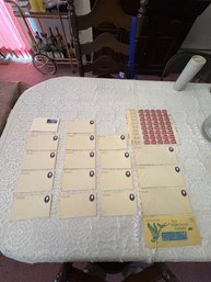 Group Of U.S. Postal Stationery Envelopes, Elvis Postage Stamps, And Vintage Italian Postage Stamps