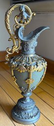 Antique Gilt Neo-classical Ewer With Putti Decoration