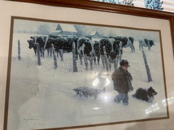 Signed Print - Winter At The Farm