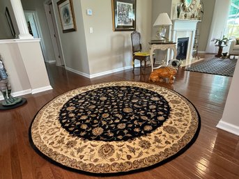 Stunning Hand Knotted Round Persian Wool Rug, Paid $2400