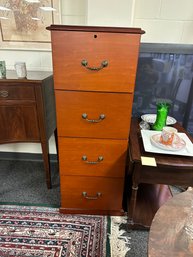 4 Drawer Wood File Cabinet