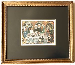 Ilan Hasson (b1958 Isreali) Limited Edition Signed & Numbered Print 'Passover Seder'