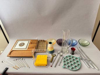 Lot Of Mid Century Entertaining Pieces