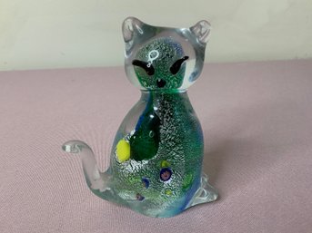 Murano-style Glass Cat Paper-weight #2