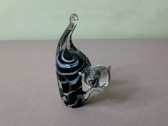 Stockholms Glasbruk Black & White Cat Paper-weight #3