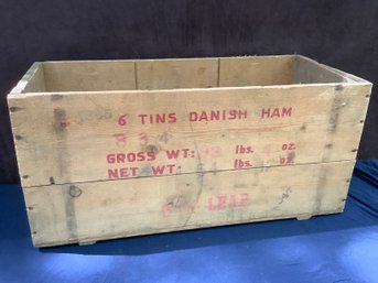 Danish Ham Wooden Crate #1
