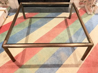 Vintage Brass And Glass Coffee Table