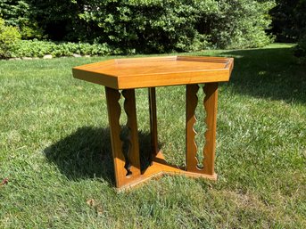 1960s Drexel Esperanto Hexagon Wood Side Table