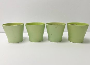 4 IKEA Apple Green Planters