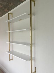 A 42 Inch Brass Tone - Surface Mount Shelf Unit