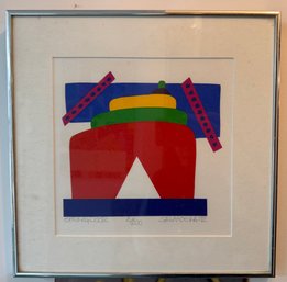 Framed Color Lithograph Pencil Signed By Daniel Gelakoska Titled Spring Door