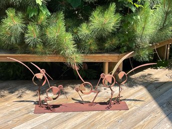 Welded Iron Bird Sculpture By Artist Bill Heise