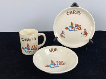 Vintage Custom Rabbit Dish Collection