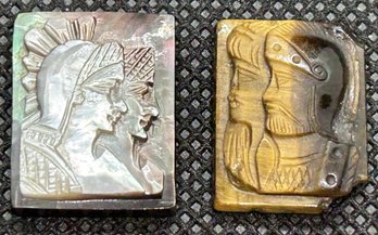 Pair Of Antique Neo-Classical Carved Gemstone Cameos