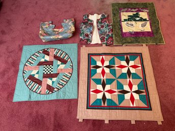 Lot Of Five Quilted Items