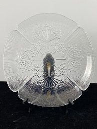Dansk Floriform Crystal Serving Platter Vintage 'Cow Parsley' Plate