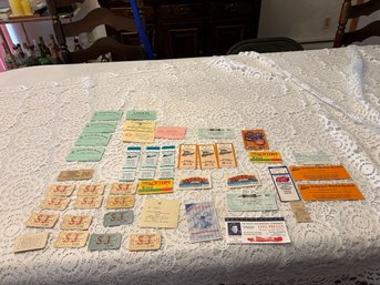 Group Of Vintage Game Tickets