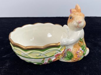 Vintage WCL Pottery Easter Rabbit Bunny Serving Dish Bowl