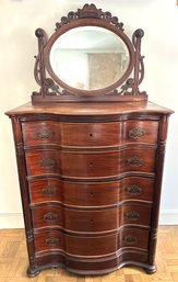 Vintage French Provincial Style Dresser With Mirror