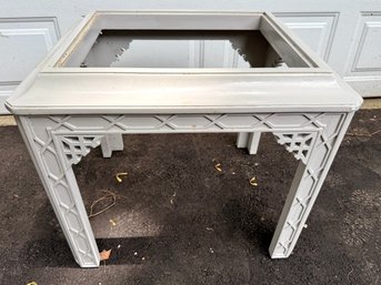 Grey Paitned Wood Side Table-AS IS