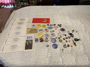 Group Of Presidential Pins And Nixon Elephant Design Sheet .