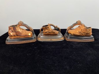 3 Piece Vintage L.E. Mason Boston Co Copper Bookend Collection