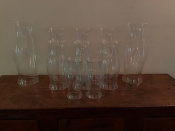 Vintage Clear Glass Hurricane Globes Lot