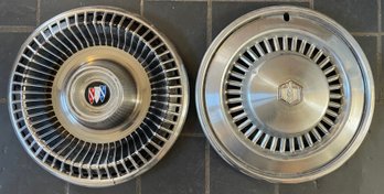 Two Vintage Hub Caps