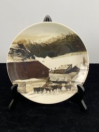 The Andrew Wyeth For Georg Jensen 1971 Collectors Plate 'The Kuerner Farm'
