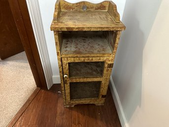 Small Single Door Side Cabinet With Chicken Wire Door