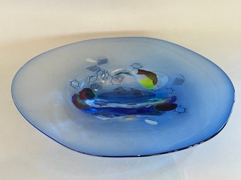 Tablonski Polish Hand Made Glass Centerpiece Bowl