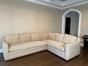Kravet Furniture Down Filled Sectional Couch, Recently Reupholstered