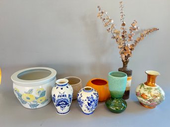 Assortment Of Pottery Vases And Planters